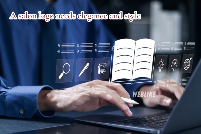 Salon logo design concept by Weblike Digital Solutions, Coimbatore, focusing on elegance, style, and brand identity creation