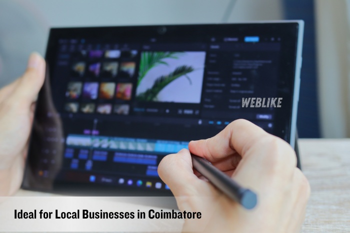 Professional video editing workspace highlighting reels creation, short-form videos - by Weblike Digital Solutions, Coimbatore
