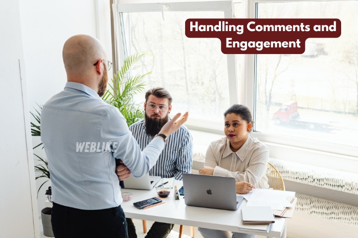 Social media engagement handling by Weblike Digital Solutions, Coimbatore, showing professional comment management